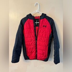 Under Armour Coldgear Boys Jacket, Red/Black, YLG